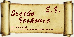Sretko Vesković vizit kartica